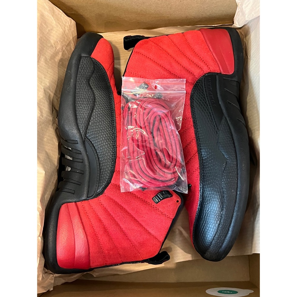 Jordan 12 Retro Reverse Flu Game Varsity Red Black Mens Size 9 CT8013-602 - Picture 9 of 10